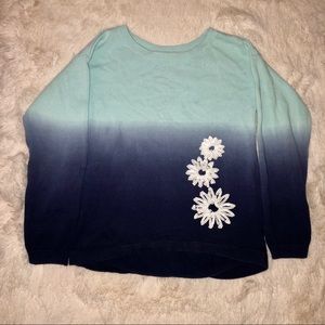 Ombré Light to Dark Blue Sweater (Girls 5/6)👧🏼🎀